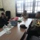 Kapolsek Sipirok, Iptu Aswin Manurung, saat menerima kunjungan pemuka agama Gereja Advent, Pdt Ammerlin Siagian