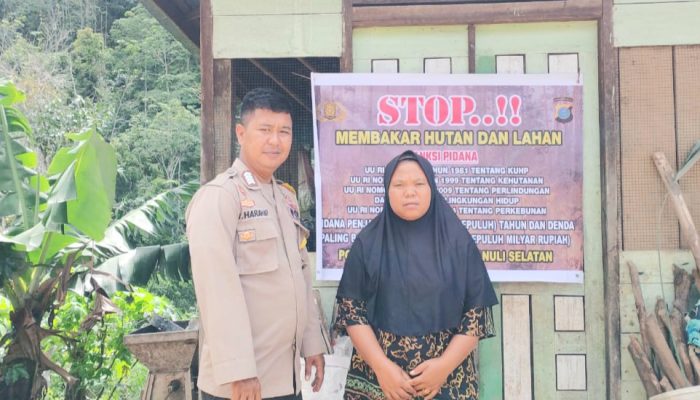 Jaga Kelestarian Lingkungan, Polsek Dolok Imbau Stop Karhutla