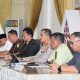 Bupati Tapsel, Gus Irawan Pasaribu, bersama Kapolres AKBP Yasir Ahmadi, Kajari Muhammad Indra Muda Nasution, Wakil Ketua DPRD Abdul Basith Dalimunthe, dan Sekda Sofyan Adil, saat rapat pembentukan Satgas Pemberantasan Premanisme