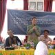 Bupati Tapsel, Gus Irawan Pasaribu, saat memberi sambutan dalam agenda sosialisasi dan pembinaan Desa Cantik di Kelurahan Simatorkis Sisoma