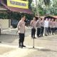 Kapolres Tapsel, AKBP Yasir Ahmadi, saat memimpin Apel pagi di Polsek Batang Angkola