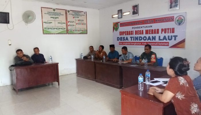 Polsek Batang Toru Dukung Penuh Koperasi Merah Putih di Tindoan Laut