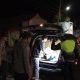 Personel Polsek Padang Bolak memeriksa satu unit mobil yang melintas dalam rangka razia guna mengantisipasi gangguan Kamtibmas di wilayah hukumnya