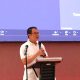Presiden Direktur PTAR, Muliady Sutio, membuka talk show bertajuk, Seluk Beluk Pertambangan Berwawasan Lingkungan, yang digelar di Samosir