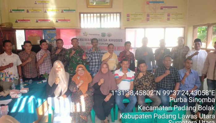Polsek Padang Bolak Kawal Proses Pembentukan Koperasi Merah Putih di Purba Sinomba