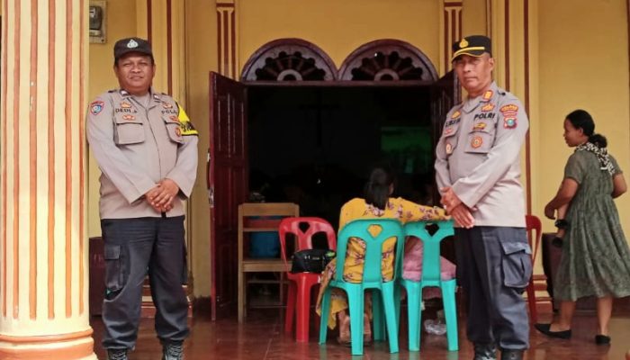 Kapolsek Batang Angkola Terjun Langsung Pam Peringatan Kenaikan Yesus Kristus