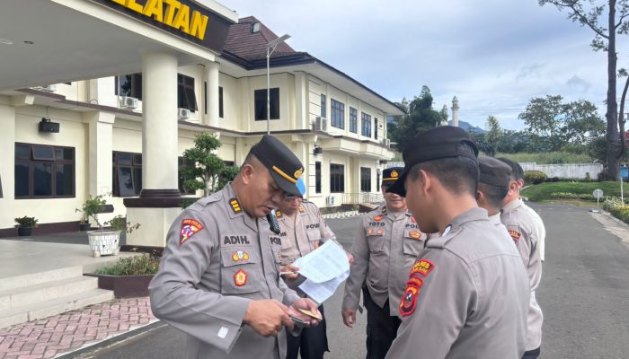 Antisipasi Pelanggaran, Polres Tapsel Periksa Senpi Dinas Personel