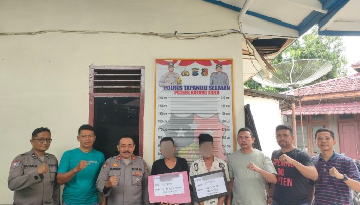 Ngendap di Pohon Sawit, Polsek Batang Toru Tangkap 2 Pemilik Sabu dan Ganja