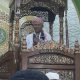 Potret Plh Kasat Binmas Polres Tapsel, Iptu Taufik Manullang, memberikan khutbah saat menjadi Khatib salat Jumat berjamaah di Masjid Al Hidayah Desa Parsalakan