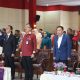 Bupati Tapsel, Gus Irawan Pasaribu, bersama Wakil Bupati, Jafar Syahbuddin Ritonga, Wakil Ketua DPRD, Abdul Basith Dalimunthe, Kepala Dinas Komunikasi dan Informatika Sumatera Utara, Porman Juanda Marpomari Mahulae, Dandim 0212/TS, Letkol Arm Delli Yudha Nurcahyo, saat Musrenbang RKPD 2025