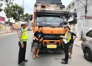 Polres Padangsidimpuan Sosialisasi Over Dimensi dan Beban ke Pengguna Jalan