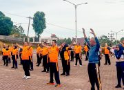 Jaga Kebugaran Fisik, Polres Tapsel Olahraga Sehat Bersama