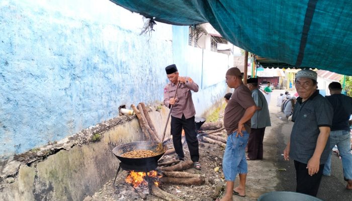 Polsek Sipirok Tapsel Kawal Ketat Pemotongan Hewan Kurban