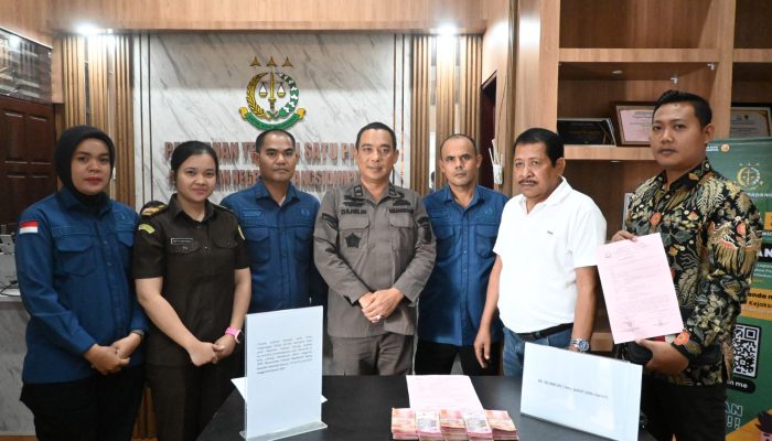 Kejaksaan Negeri Padangsidimpuan Terima Penyerahan Denda Korupsi Proyek IPAL Domestik TA 2020