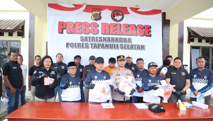 Ungkap 3 Kg Sabu di Paluta, Polres Tapsel Selamatkan 11.000 Jiwa dari Narkoba