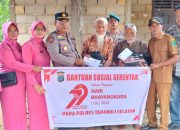HUT Bhayangkara, Kapolsek Dolok Salurkan Bantuan ke Warga di 7 Desa