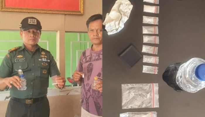 Gerebek Tempat Peredaran Narkoba, Danramil Batang Toru Temukan Sabu 4,30 Gram