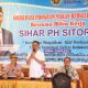 Bupati Tapsel, Gus Irawan Pasaribu, saat menghadiri sosialisasi program MBG bersama Anggota DPR RI, Sihar Sitorus, di Sopo Namora