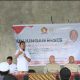 Bupati Tapsel, Gus Irawan Pasaribu, bersama anggota Komisi I DPR RI Sabam Rajagukguk, Wakil Ketua DPRD Tapsel Abdul Basith Dalimunthe, Wakil Ketua DPRD Padangsidimpuan Rusydi Nasution, Ketua Fraksi Gerindra DPRD Tapsel Rocky AP Gultom, dan anggota DPRD Tapsel Irmansyah Siregar, saat beri sambutan di sela reses