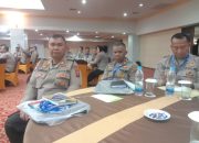 Plh Kasat Binmas Polres Tapsel, Iptu Taufik Simanullang dan KBO Binmas Iptu Bangun Siregar, dan lainnya saat mengikuti pelatihan strategi Polmas 2025 dari Polda Sumut