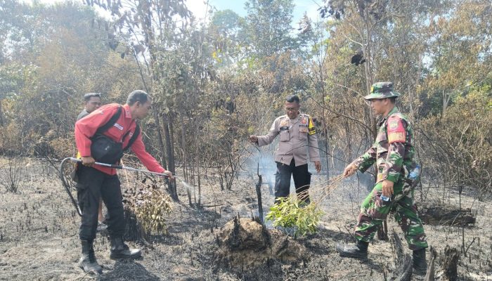Polsek Padang Bolak Tangani Hotspot di Paluta, Api Berhasil Dipadamkan