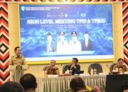 Bupati Tapsel, Gus Irawan Pasaribu, saat memberikan sambutan dalam HLM TPID dan Tim TP2DD