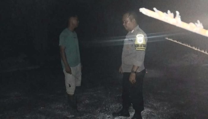 Polsek Padang Bolak Cek Titik Api di Sipaho, 5 Hektare Lahan Terbakar