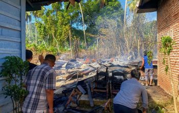Beginilah suasana pasca insiden kebakaran yang menghanguskan 3 unit Rumah di Jalan HT Rijal Nurdin