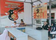 Proses mediasi perkara dugaan gadai/boroh lahan Kebun salak yang dilakukan oleh pihak yang tidak berhak yang digelar di Aula Polsek Batang Toru hingga berakhir damai