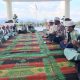 Kasat Binmas Polres Tapsel, Iptu Taufik Manullang, di sela pengajian sekaligus menyantuni anak yatim di Mapolres setempat