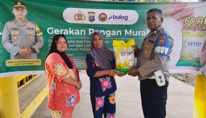 Gelar GPM, Polsek Padang Bolak Salurkan 605 Kg Beras ke Warga