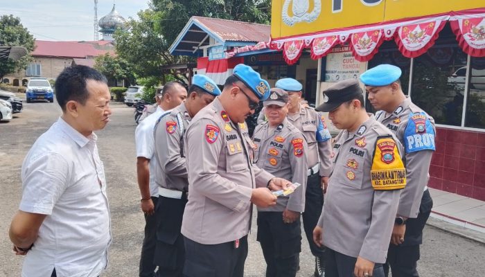 Tingkatkan Disiplin, Si Propam Polres Tapsel Gaktiblin di Polsek Batang Toru