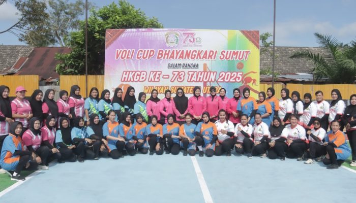 Bhayangkari Tapsel Raih Juara 2 di Voli Cup Bhayangkari Sumut 2025