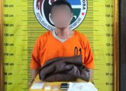 Pria asal Deli Serdang inisial, LMS usai ditangkap Tim Opsnal Sat Resnarkoba Polres Padangsidimpuan berikut barang bukti sabu seberat 38,25 Gram