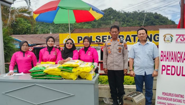 Polsek Batang Toru Salurkan 2 Ton Beras Murah, Warga Merasa Terbantu