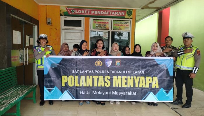 ‘Polantas Menyapa’ Polres Tapsel Ajak Pegawai Puskesmas Tertib Lalu Lintas
