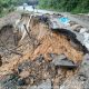 Beginilah kondisi di di Dusun Pengkolan, Desa Luat Lombang, Kecamatan Sipirok, Kabupaten Tapsel, yang longsor akibat hujan diguyur hujan deras