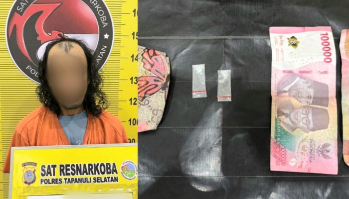 Simpan Sabu di Pondok Kebun, Polres Tapsel Bekuk Petani Gondrong