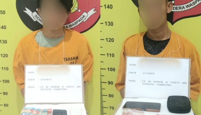 Gerebek Rumah Kontrakan, 2 Pemuda Pemilik Sabu Dibekuk Polsek Padang Bolak