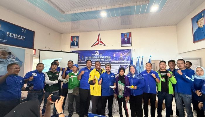 HUT ke-24 Demokrat Asahan, Ratusan Ojol dan Warga Dapat Sembako