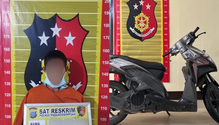 Pantang Lihat Kunci Tergeletak, Pria di Sidimpuan Nekad Gondol Motor Orang