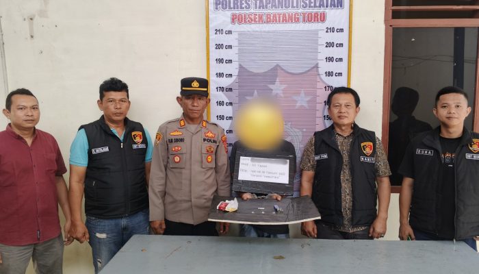 Bukti Jihad Lawan Narkoba Polres Tapsel, Polsek Batang Toru Ringkus Petani Pemilik Sabu