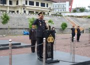 Kapolres Tapsel, AKBP Yon Edi Winara, saat bertindak sebagai Inspektur Upacara Hari Kesaktian Pancasila