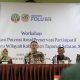Bupati Tapsel, Gus Irawan Pasaribu, memberi sambutan saat workshop identifikasi potensi areal preservasi partisipatif pada lanskap Batang Toru di Hotel Tor Sibohi