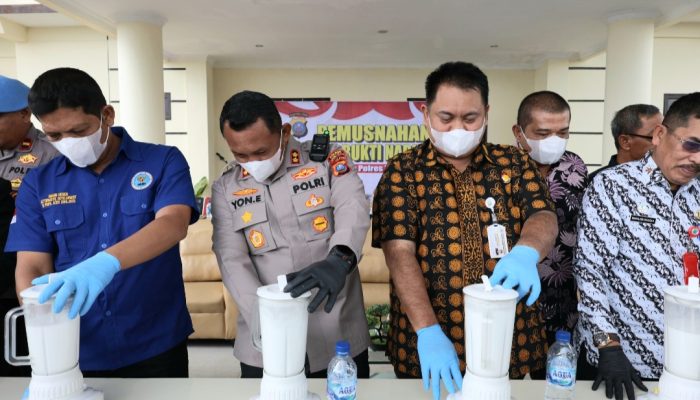 2,8 Kg Lebih Sabu Dimusnahkan Polres Tapsel, AKBP Yon Edi: Momentum Memutus Mata Rantai Narkoba
