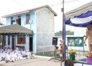 Bupati Tapsel, Gus Irawan Pasaribu, memberi sambutan di tengah pengajian yang dihadiri ratusan anggota BKMT Marsada di Desa Simaninggir, Kecamatan Sipirok