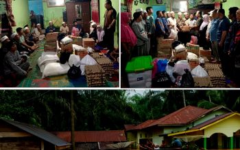 Pembina YHHP, Syahrul M Pasaribu, yang juga mantan Bupati Tapsel beserta rombongan Pengurus, terjun langsung menembus desa terisolir akibat terjangan banjir untuk menyalurkan bantuan kemanusiaan