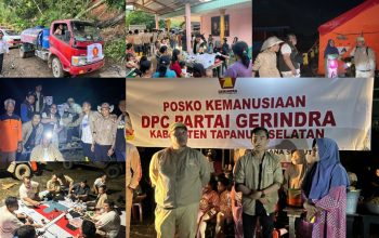 Ketua DPC Partai Gerindra Tapsel, Abdul Basith Dalimunthe, bersama Tim Relawan dan dipandu Ketua Komisi A DPRD Tapsel yang juga dari Fraksi Gerindra, Irmansyah Siregar, saat melakukan misi kemanusiaan yang heroik dengan menyalurkan bantuan, mendirikan Posko kemanusiaan, dan menyediakan pelayanan kesehatan bagi masyarakat terdampak bencana banjir dan longsor di Pasir Bidang dan Kelurahan Rianiate, Kecamatan Angkola Sangkunur